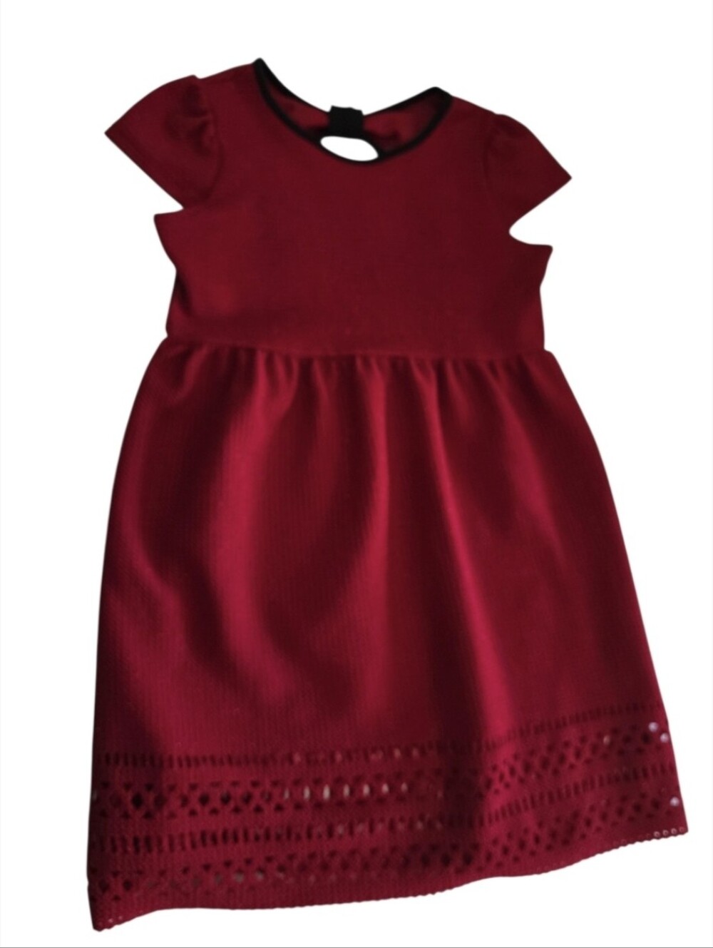 Soprano Red Girls' Lace-Hem Party Dress Size 6X  Christmas